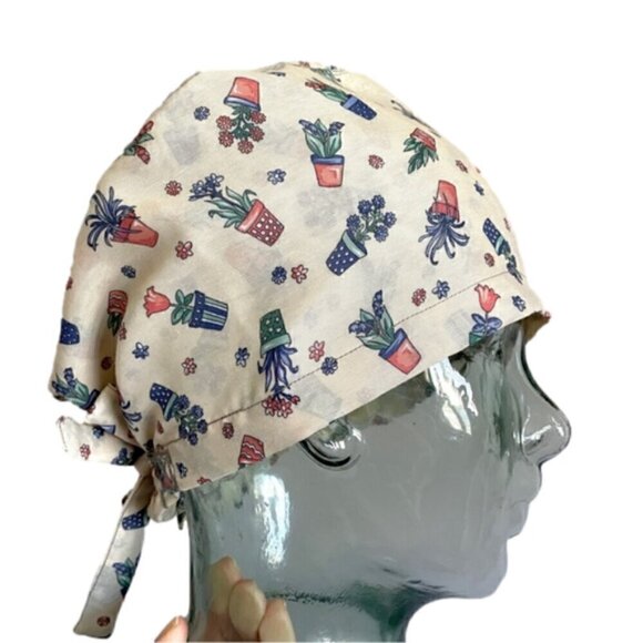 Handmade Boho Potted Plants Hair Bonnet - One Size 🪴 - Picture 3 of 6